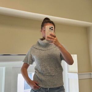 Grey Turtleneck Sweater